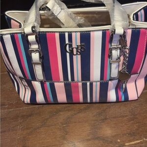 G by Guess Multicolor Striped Tote
